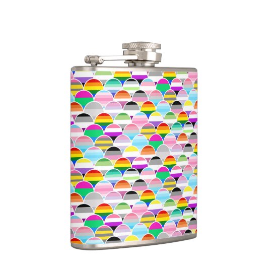 LGBTQIA+ Queer Scalloped Pride Flag Fans Heupfles (Rechts)