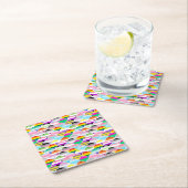 LGBTQIA+ Queer Scalloped Pride Flag Fans Kartonnen Onderzetters (Insitu)