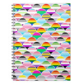 LGBTQIA+ Queer Scalloped Pride Flag Fans Notitieboek (Voorkant)