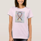 LGBTQIA Rainbow Awareness Ribbon Angel T-Shirts (Voorkant)