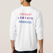 LGBTQIA Rainbow Awareness Ribbon Sweatshirt (Achterkant)