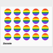 LGBTQIA+ Rainbow Pride-vlag Ronde Sticker (Vel)