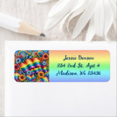 LGBTQIA+ regenbogen en bloemen Etiket (Insitu)