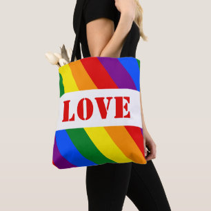 LGBTQIA+ Regenboogvlag Strepen voor Pride Maand -  Tote Bag