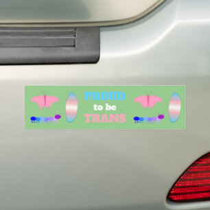 LGBTQIA Transgender Pride Caterpaal naar vlinder Bumpersticker