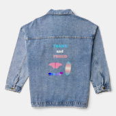 LGBTQIA Transgender Pride Caterpaal naar vlinder Denim Jacket (Achterkant)