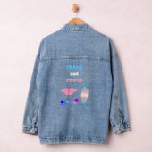 LGBTQIA Transgender Pride Caterpaal naar vlinder Denim Jacket (Hangar)