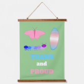 LGBTQIA Transgender Pride Caterpaal naar vlinder Hangend Wandkleed (Voorkant)