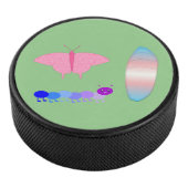 LGBTQIA Transgender Pride Caterpaal naar vlinder Hockey Puck (3/4)