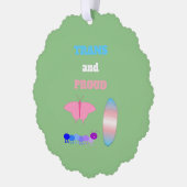 LGBTQIA Transgender Pride Caterpaal naar vlinder Ornament Kaart (Links)