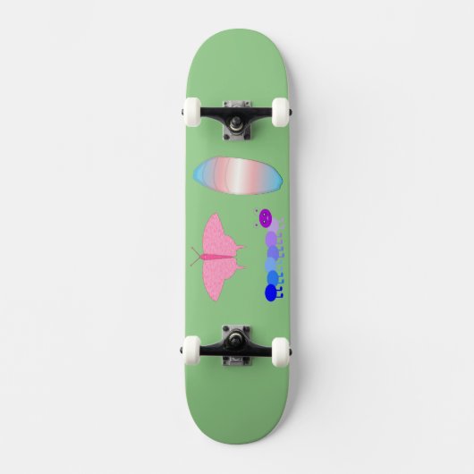 LGBTQIA Transgender Pride Caterpaal naar vlinder Persoonlijk Skateboard (Voorkant)
