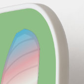 LGBTQIA Transgender Pride Caterpaal naar vlinder Pickleball Paddle (Links Detail)