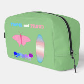 LGBTQIA Transgender Pride Caterpaal naar vlinder Toilettasje (Rechterhoek)