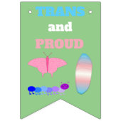 LGBTQIA Transgender Pride Caterpaal naar vlinder Vlaggetjes (Tweede vlag)