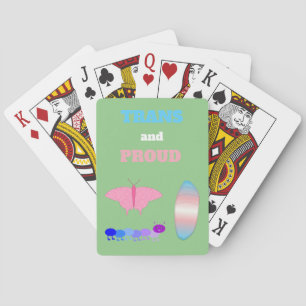 LGBTQIA Transgender Pride Rups naar Vlinder Pokerkaarten