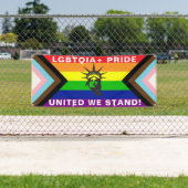 LGBTQIA+ "United We Stand" PRIDE Parade/Wall Spandoek (Insitu)