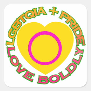 lgbtqia vierkante sticker