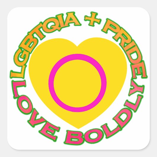 lgbtqia vierkante sticker (Voorkant)