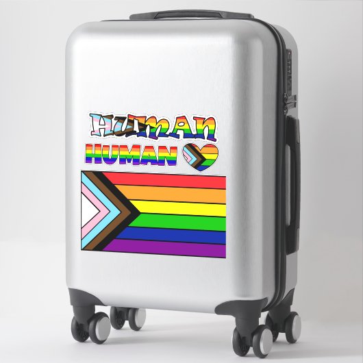 LGBTQIA+ Vlag Pride en Steun Sticker (Koffer)