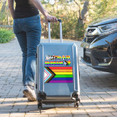 LGBTQIA+ Vlag Pride en Steun Sticker (Koffer Insitu)