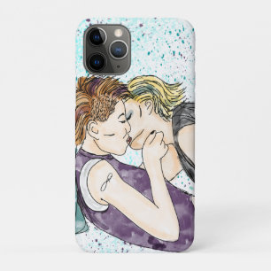 LGBTQIA+ Vrouwen Kust Waterverf Art Case-Mate iPhone Case