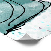 LGBTQIA+ Vrouwen Kust Waterverf Art Poster (Hoek)