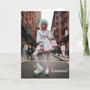 LGBTQIA Yasss Verjaardag Wenskaart Kaart