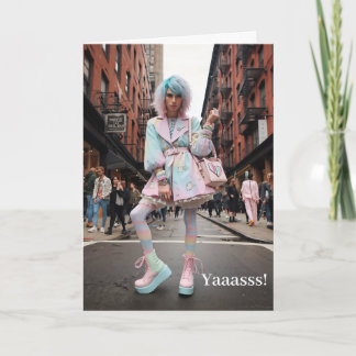 LGBTQIA Yasss Verjaardag Wenskaart Kaart