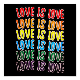 LgbtqLove is Liefde Typografie Perfect Poster