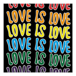 LgbtqLove is Liefde Typografie Perfect Poster