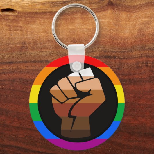 LGBTQPOC Pride Button Sleutelhanger (Voorkant)
