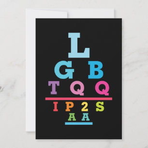 LGBTQQIP2SAA Gay Pride Oogkaart Acroniem Feestdagenkaart