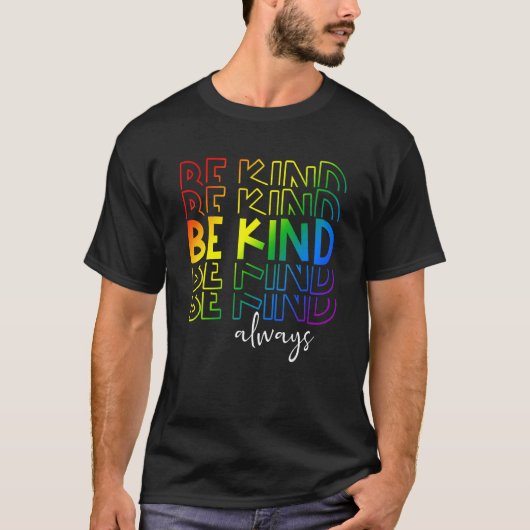 LGBTs Be Kind Gay Pride LGBT Tie Dye Flag Retro VI T-shirt (Voorkant)