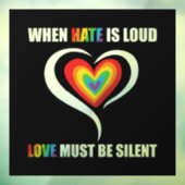 LGBT's moeten zwijgend toekijken wanneer haat oud Raamsticker (Vel 3)