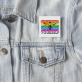 LGBT's zijn jezelf Vierkante Button 5,1 Cm (In situ)