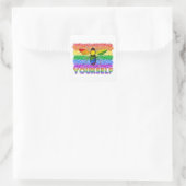 LGBT's zijn jezelf Vierkante Sticker (Tas)
