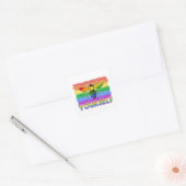 LGBT's zijn jezelf Vierkante Sticker (Envelop)