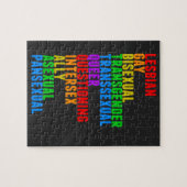 LGBTTQIAAP Pride Diversity Rainbow Acrostic Legpuzzel (Horizontaal)