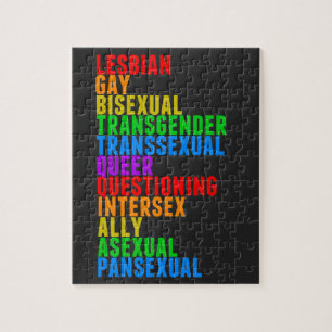 LGBTTQIAAP Pride Diversity Rainbow Acrostic Legpuzzel