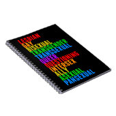 LGBTTQIAAP Pride Diversity Rainbow Acrostic Notitieboek (Rechterzijde)