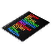 LGBTTQIAAP Pride Diversity Rainbow Acrostic Notitieboek (Linkerzijde)