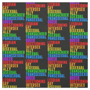 LGBTTQIAAP Pride Diversity Rainbow Acrostic Stof