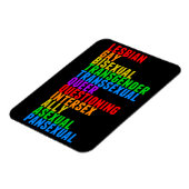 LGBTTQIAAP Rainbow Gay Pride Acrostieke Diversitei Magneet (Linkerzijde)