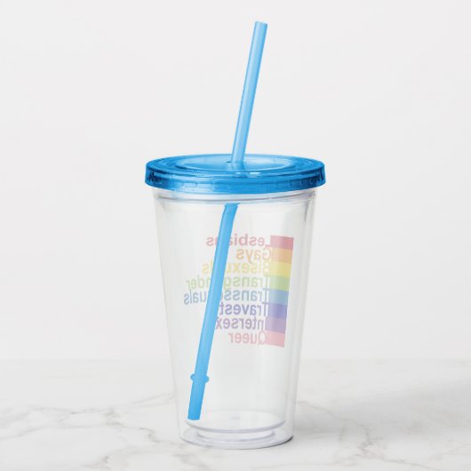 LGBTTTIQ ACRYL DRINKBEKER (Achterkant)