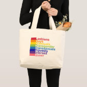 LGBTTTIQ GROTE TOTE BAG (Voorkant (product))