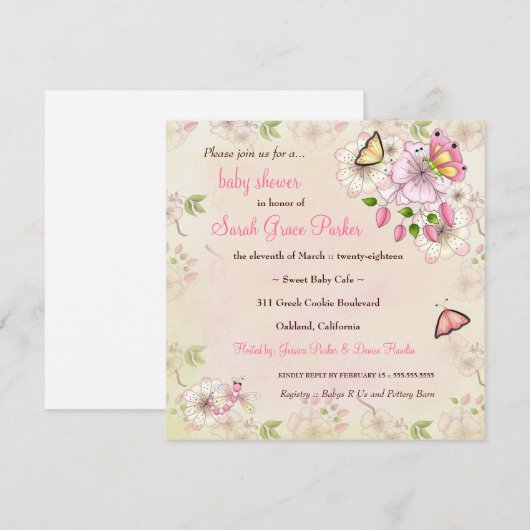 LGC | Baby shower van tuin Kaart (Voorkant / Achterkant)