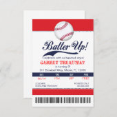 LGC Batter Up Baseball Ticket 2e versie Kaart (Voorkant / Achterkant)