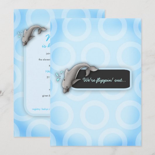 LGC | Flippin Out Boy Baby shower Kaart (Voorkant / Achterkant)