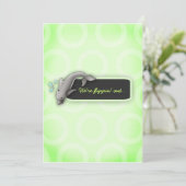 LGC | Flippin Out Green Surprise Baby shower Kaart (Staand voorkant)