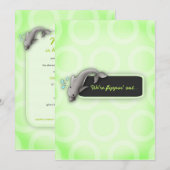 LGC | Flippin Out Green Surprise Baby shower Kaart (Voorkant / Achterkant)